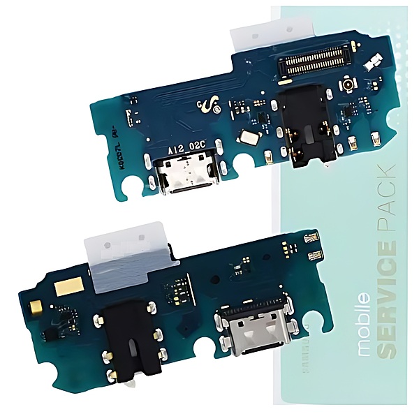 For Samsung A12 , A125 - Replacement Charging Port Board With Audio Socket - Service Pack - GH96 - 14044A