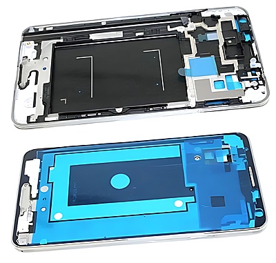 Samsung Note 3 N9005 - Replacement Chassis Mid frame With Button - Silver
