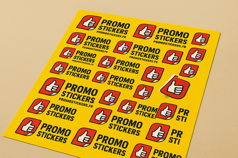 Stickers vinyle monomère blanc planche