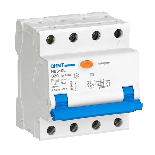 Chint aardlekautomaat NB310L 3PN B20 300mA A 6kA