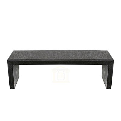 Classic Black Basalt Garden Bench