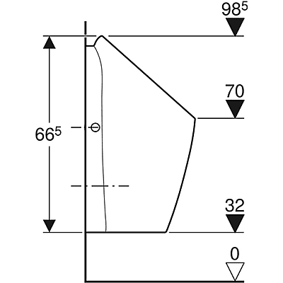 Geberit Preda pisuārs zemapmetuma vadībai Geberit Preda pisuārs zemapmetuma vadībai