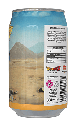 Dragon Ball Z Goku Orange Flavour Soda Can (12 x 330ml)
