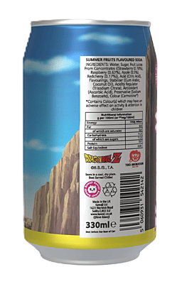 Dragon Ball Z Trunks Summer Fruits Flavour Soda Can (12 x 330ml) Dragon Ball Z Trunks Summer Fruits Flavour Soda Can (12 x 330ml)