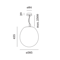 Dro Ceiling Susp 4.0 E27 Black-White Dro Ceiling Susp 4.0 E27 Black-White