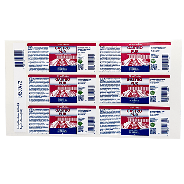 Handsprüher Etiketten | GASTRO PUR | 6 Etiketten