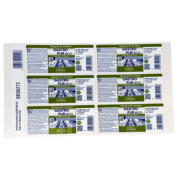Handsprüher Etiketten | GASTRO PUR ECO | 6 Etiketten