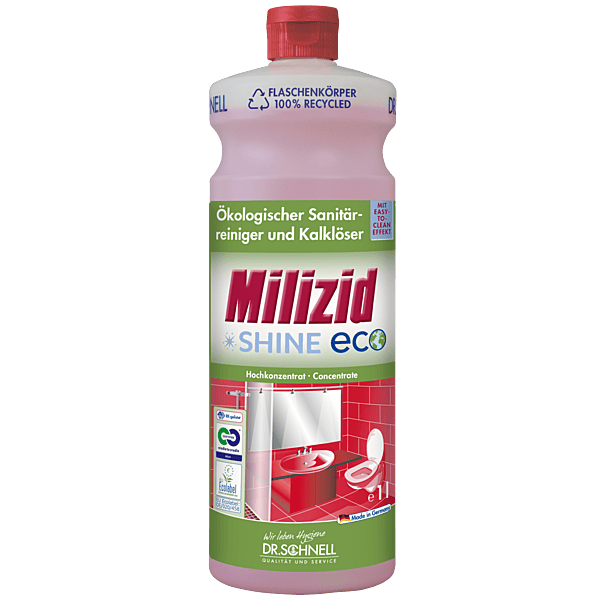 MILIZID SHINE ECO | Ökologischer Premium-Sanitärreiniger | 1 Liter