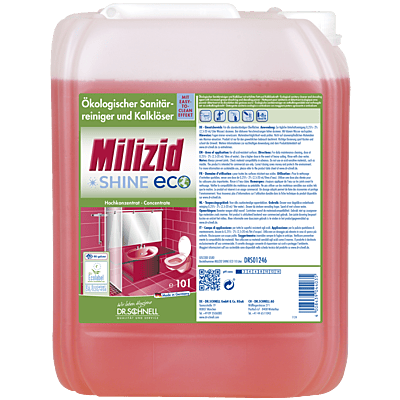 MILIZID SHINE ECO | Ökologischer Premium-Sanitärreiniger | 10 Liter