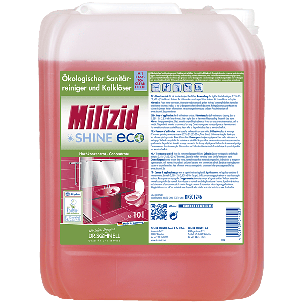 MILIZID SHINE ECO | Ökologischer Premium-Sanitärreiniger | 10 Liter