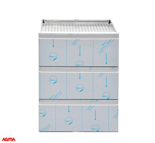 N031 - Modulo cassettiera 3 cassetti, dim. 600x660x760mm