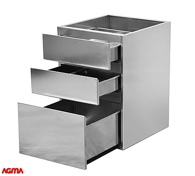 N033 - Modulo 3 cassetti, dim. 500x580x840mm