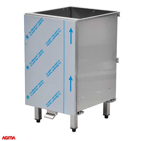 N037 - Modulo pattumera con apertura a pedale, dim. 500x580x870mm