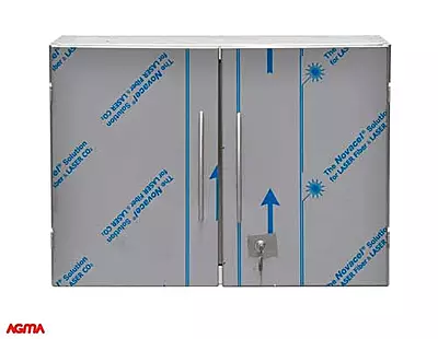 N039 - Pensile con porte battenti e serratura, dim. 700x360x500mm
