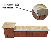 Dark Yellow Limestone Wall Coping (3cm thick)