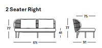 Kodo Modular 2 Seater Right
