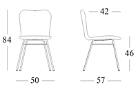 Lily Dining Chair Steel Base Oyster-Floor Stock