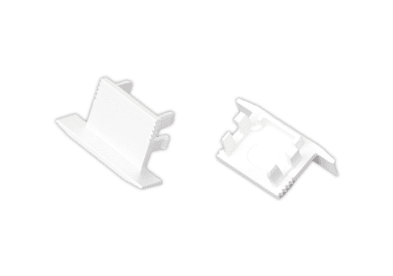 Endcap Set 2pc ALS Profile Recessed 13mm White Endcap Set 2pc ALS Profile Recessed 13mm White