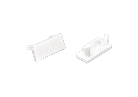 Endcap Set 2pc ALS Profile Surface 7mm White Endcap Set 2pc ALS Profile Surface 7mm White