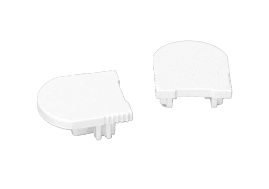 Endcap Set 2pc ALS Profile Surface 13mm Lens White Endcap Set 2pc ALS Profile Surface 13mm Lens White