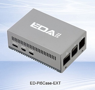 EDATEC Metal case for Raspberry Pi 5 + HAT EDATEC Metal case for Raspberry Pi 5 + HAT