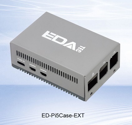 EDATEC Metal case for Raspberry Pi 5 + HAT EDATEC Metal case for Raspberry Pi 5 + HAT