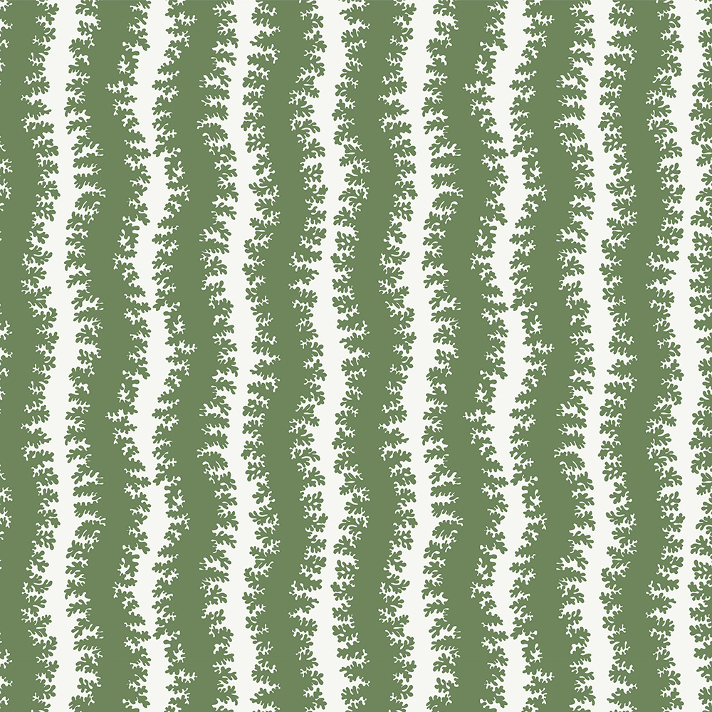 Elkhorn Stripe - Brookes Green - Ceiling White Elkhorn Stripe - Brookes Green - Ceiling White