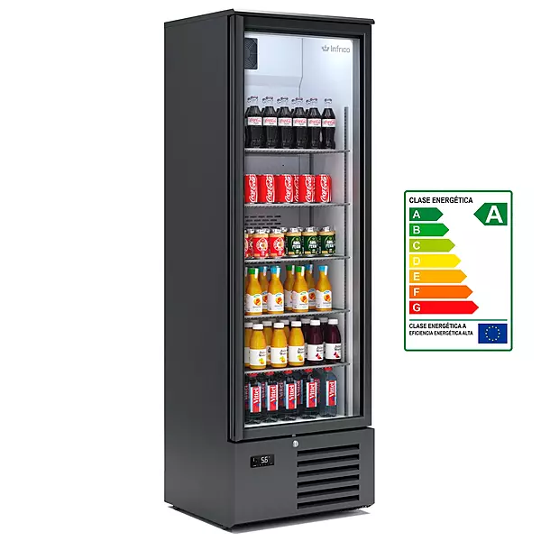 Expositor refrigerado vertical ERV Series de 600mm puerta de cristal