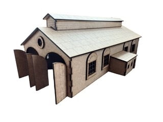 Mumfy's O Gauge - Long 2 lane Engine Shed (350mm)