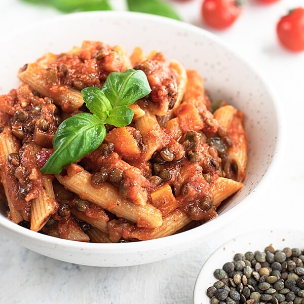 Better Together- Hearty Puy Lentil Bolognese with Penne Pasta Better Together- Hearty Puy Lentil Bolognese with Penne Pasta