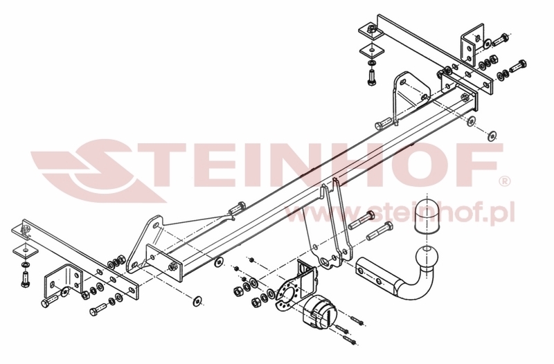 Fiat 500 L (excl. Trekking) Tow Bar (2012-2017) F-045