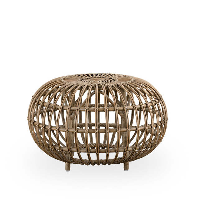 Rattan Ottoman Large