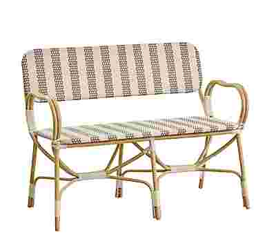 Rattan Bistro Exterior Bench