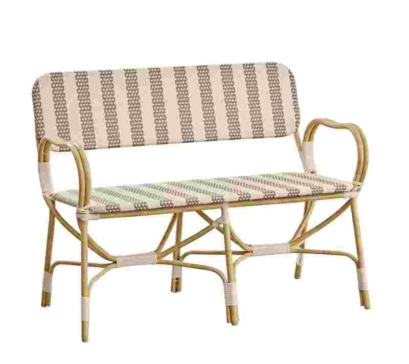 Rattan Bistro Exterior Bench