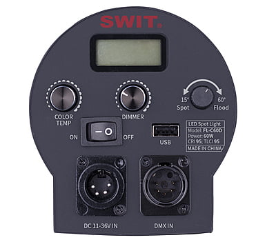 FL-C60D | 60W LED Spotlight, 25000lux, V-Mount, DMX