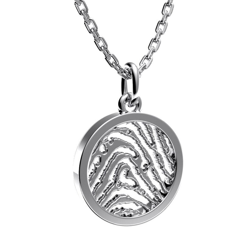 Royolz vingerafdruk hanger rond