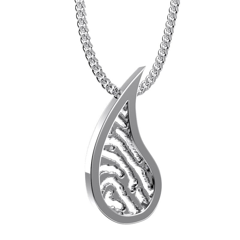 Royolz vingerafdruk hanger druppel