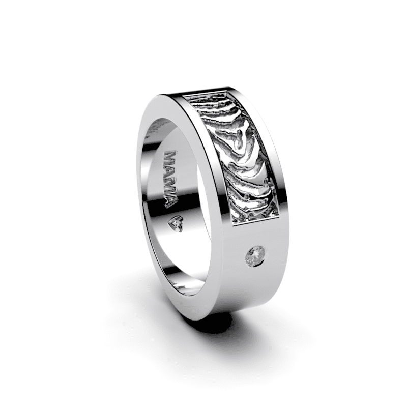 Royolz zilveren ring met steentje