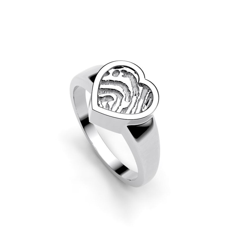 Royolz vingerafdruk ring hart Royolz vingerafdruk ring hart