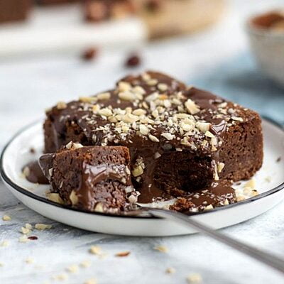 Chocolate brownie with hazelnut Chocolate brownie with hazelnut