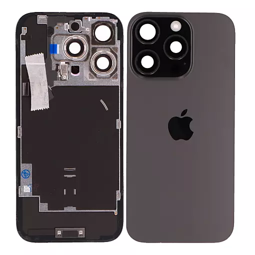 Apple iPhone 16 Pro - Back,Rear Cover Glass Panel - Black Titanium - Original Pull - Reclaimed (Grade A)