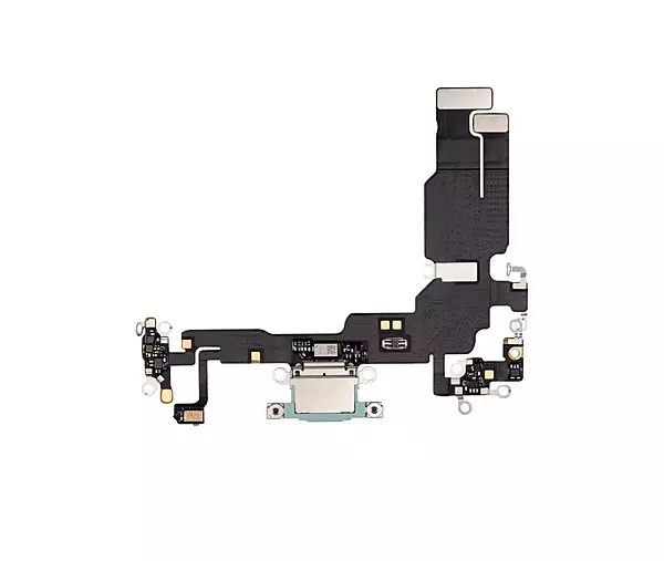 Genuine iPhone 15 - Replacement Charging Port Flex Cable With Microphone - Original - Reclaimed - Green