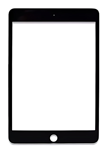 For iPad Mini 4 - Replacement Front Glass With OCA Pre - Applied - Black - Screen