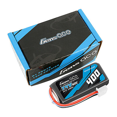 GensAce Mini Battery LiPo 2S 7.4V-400-60C (JST) 41x20x13mm 20g GensAce Mini Battery LiPo 2S 7.4V-400-60C (JST) 41x20x13mm 20g