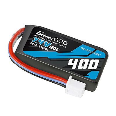 GensAce Mini Battery LiPo 2S 7.4V-400-60C (JST) 41x20x13mm 20g GensAce Mini Battery LiPo 2S 7.4V-400-60C (JST) 41x20x13mm 20g