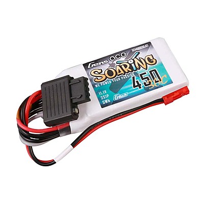 GensAce Soaring LiPo 3S 11.1V-450-30C(JST) 58x31x13.5mm 47g GensAce Soaring LiPo 3S 11.1V-450-30C(JST) 58x31x13.5mm 47g
