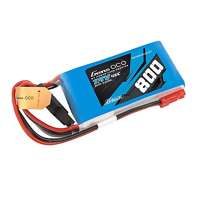 GensAce Soaring LiPo 2S 7.4V-800-45C (JST) 55x30x16mm 50g GensAce Soaring LiPo 2S 7.4V-800-45C (JST) 55x30x16mm 50g