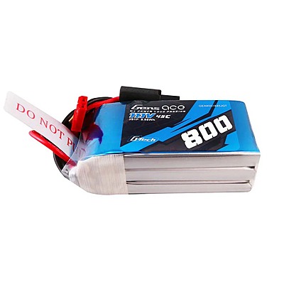GensAce Soaring LiPo 3S 11.1V-800-45C (JST) 60x30x20mm 70g G-Tech
