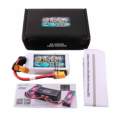 GensAce Soaring LiPo 3S 11.1V-1300-30C (XT60) 71.5x21mm 110g G-Tech GensAce Soaring LiPo 3S 11.1V-1300-30C (XT60) 71.5x21mm 110g G-Tech