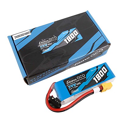 GensAce Soaring LiPo 2S 7.4V-1800-45C(XT60) 90x30x17mm 111g G-Tech GensAce Soaring LiPo 2S 7.4V-1800-45C(XT60) 90x30x17mm 111g G-Tech
